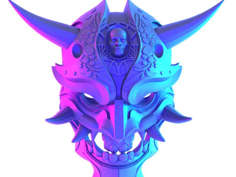 3D Printing Japanese Golden Oni Nipponese toy 3D Model