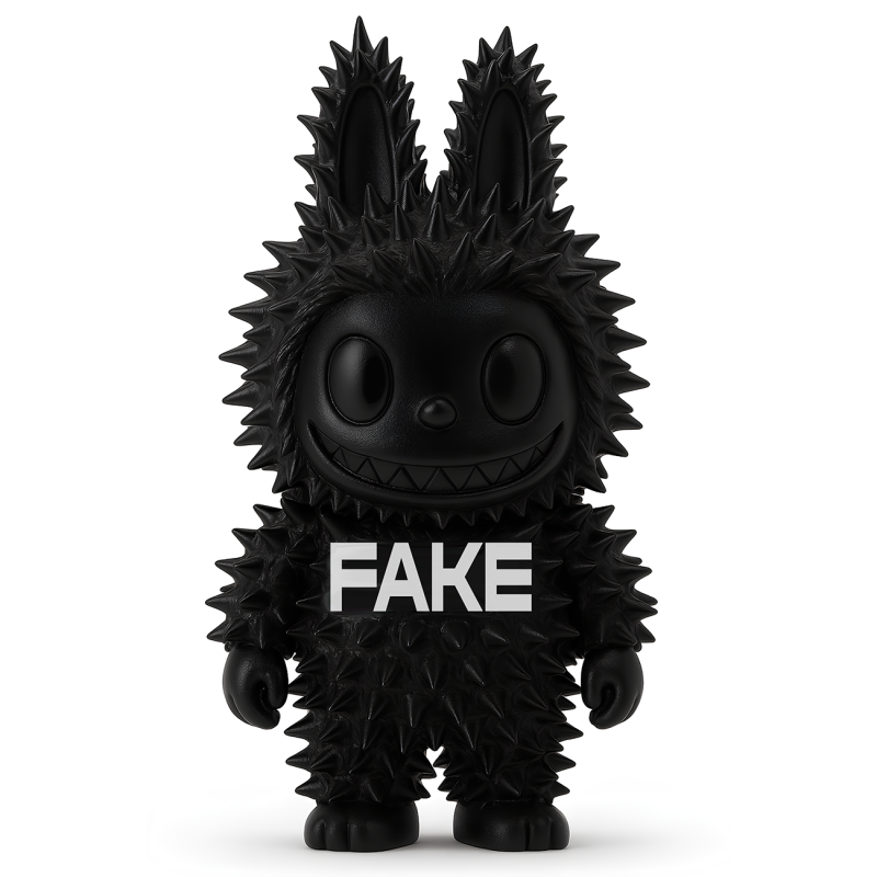 3D Printing Black Labubu FAKE Punk Grunge Thorn The Monsters toy 3D 모델 .c4d .max .obj .3ds .fbx .stl .blend