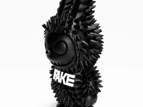3D Printing Black Labubu FAKE Punk Grunge Thorn The Monsters toy 3D Model