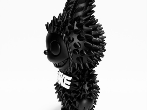 3D Printing Black Labubu FAKE Punk Grunge Thorn The Monsters toy 3D 모델