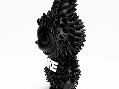 3D Printing Black Labubu FAKE Punk Grunge Thorn The Monsters toy 3D Model