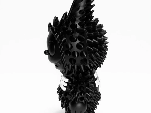 3D Printing Black Labubu FAKE Punk Grunge Thorn The Monsters toy 3D Model