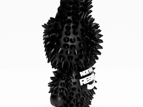 3D Printing Black Labubu FAKE Punk Grunge Thorn The Monsters toy 3D Model