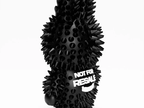 3D Printing Black Labubu FAKE Punk Grunge Thorn The Monsters toy 3D Model