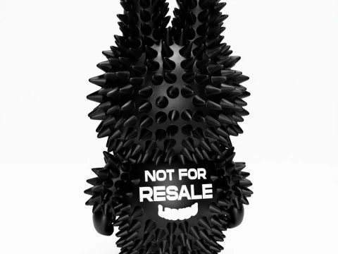 3D Printing Black Labubu FAKE Punk Grunge Thorn The Monsters toy 3D Model