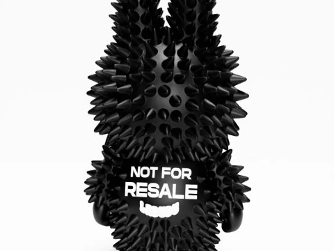3D Printing Black Labubu FAKE Punk Grunge Thorn The Monsters toy 3D Model