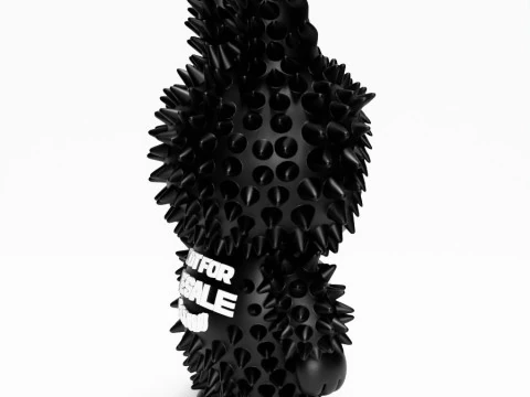 3D Printing Black Labubu FAKE Punk Grunge Thorn The Monsters toy 3D Model