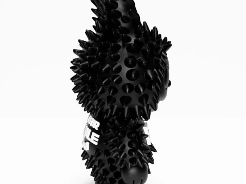 3D Printing Black Labubu FAKE Punk Grunge Thorn The Monsters toy 3D Model