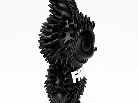 3D Printing Black Labubu FAKE Punk Grunge Thorn The Monsters toy 3D Model