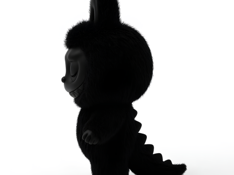 3D Printing Black Zimomo Tail The Monsters toy 3D 模型