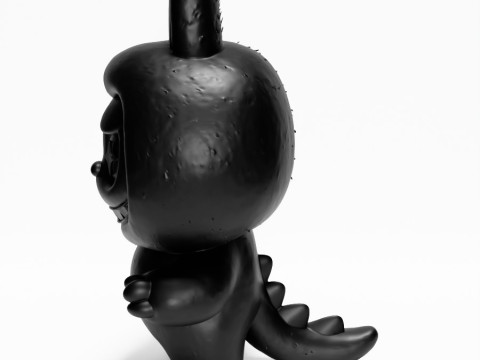 3D Printing Black Zimomo Tail The Monsters toy 3D Model