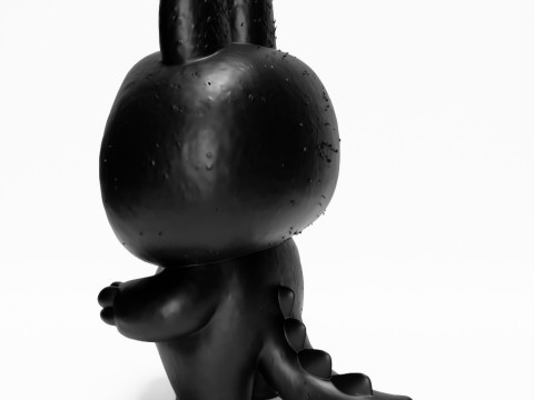 3D Printing Black Zimomo Tail The Monsters toy 3D Model