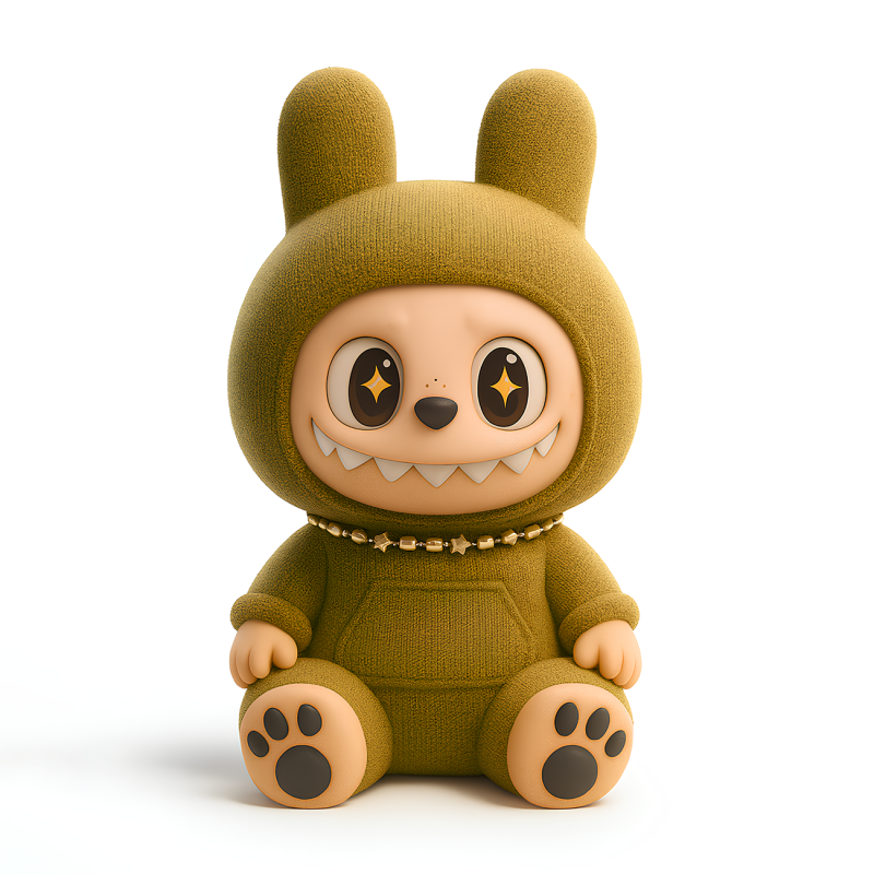 3D Printing Sacai Sit LabubuThe Monsters toy 3D 模型 .c4d .max .obj .3ds .fbx .stl .blend 