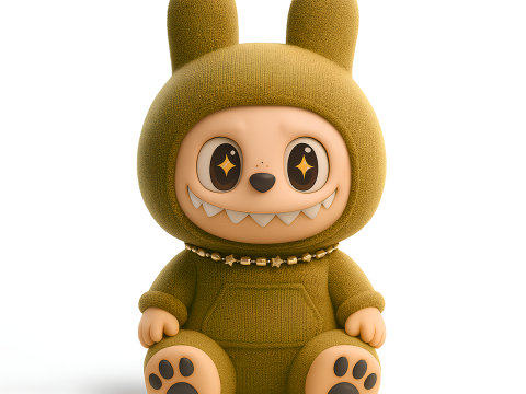 3D Printing Sacai Sit LabubuThe Monsters toy Modelo 3D