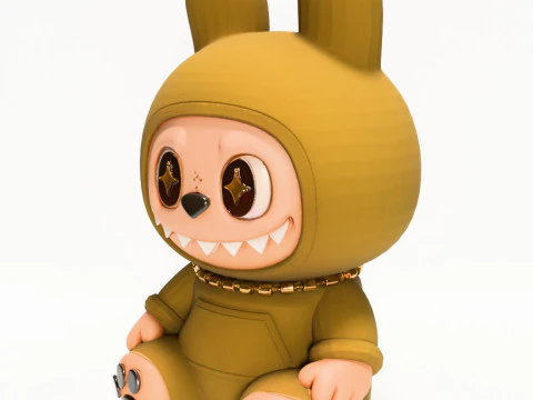 3D Printing Sacai Sit LabubuThe Monsters toy 3D Model