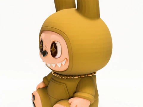 3D Printing Sacai Sit LabubuThe Monsters toy 3D Model