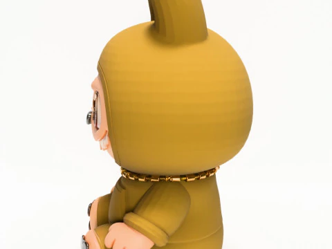 3D Printing Sacai Sit LabubuThe Monsters toy 3D Model