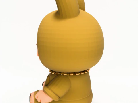 3D Printing Sacai Sit LabubuThe Monsters toy 3D Model