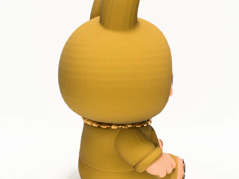 3D Printing Sacai Sit LabubuThe Monsters toy 3D Model