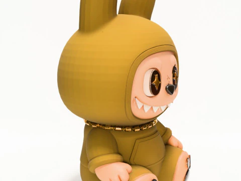 3D Printing Sacai Sit LabubuThe Monsters toy 3D Model