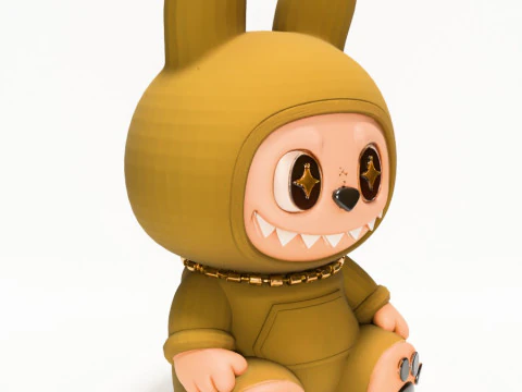 3D Printing Sacai Sit LabubuThe Monsters toy 3D Model