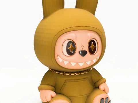 3D Printing Sacai Sit LabubuThe Monsters toy 3D Model