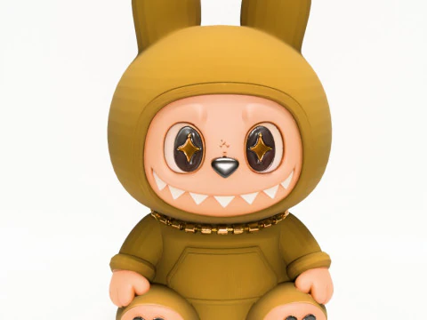 3D Printing Sacai Sit LabubuThe Monsters toy 3D Model