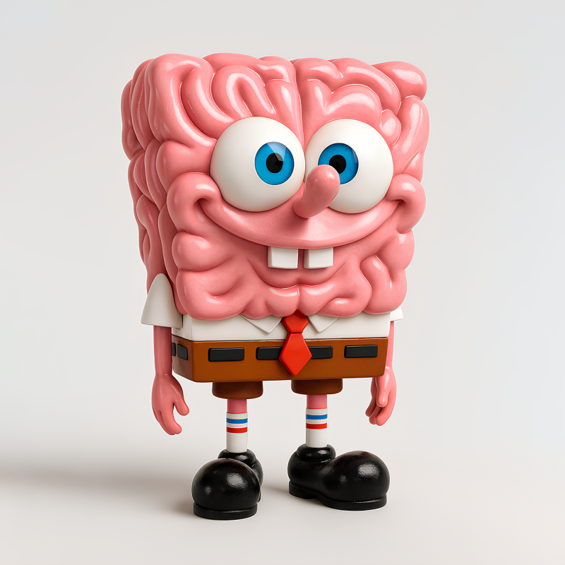 3D Printing SpongeBob SquarePants Slime Brain toy 3D 모델 .c4d .max .obj .3ds .fbx .stl .blend 