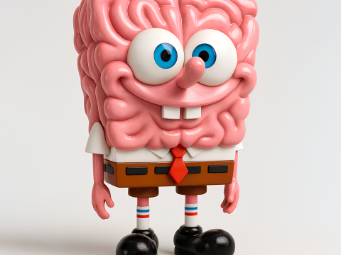 3D Printing SpongeBob SquarePants Slime Brain toy 3D Модель