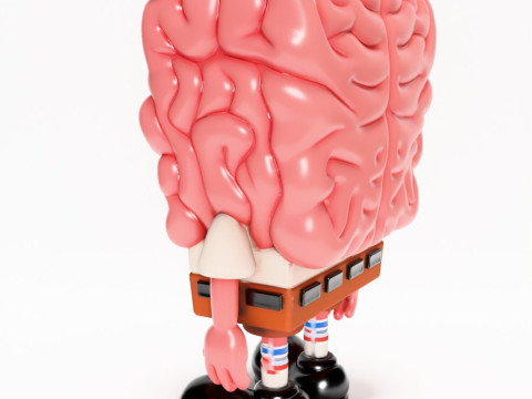 3D Printing SpongeBob SquarePants Slime Brain toy 3D 모델