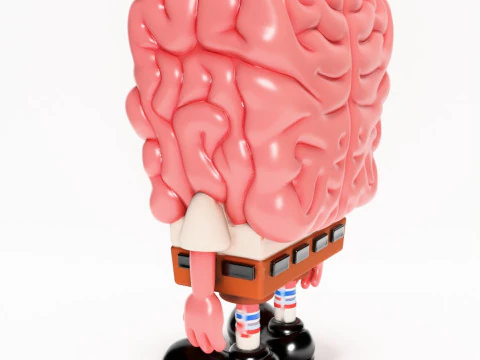 3D Printing SpongeBob SquarePants Slime Brain toy 3D Model