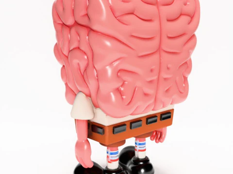 3D Printing SpongeBob SquarePants Slime Brain toy 3D Model