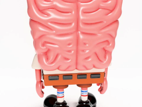 3D Printing SpongeBob SquarePants Slime Brain toy 3D Model