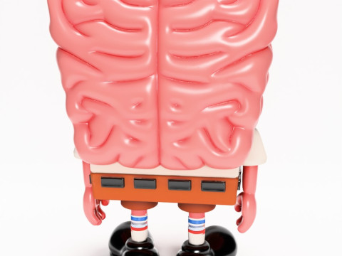 3D Printing SpongeBob SquarePants Slime Brain toy 3D 모델