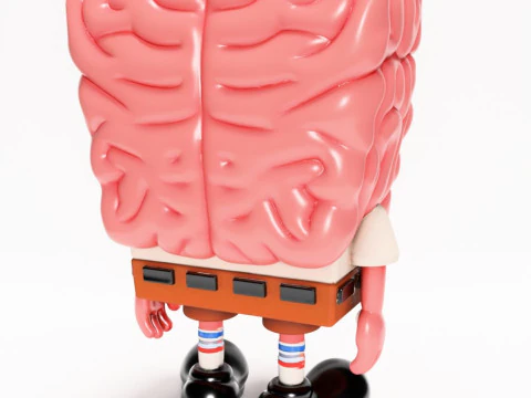 3D Printing SpongeBob SquarePants Slime Brain toy 3D Model