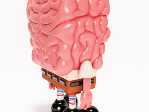 3D Printing SpongeBob SquarePants Slime Brain toy 3D 모델