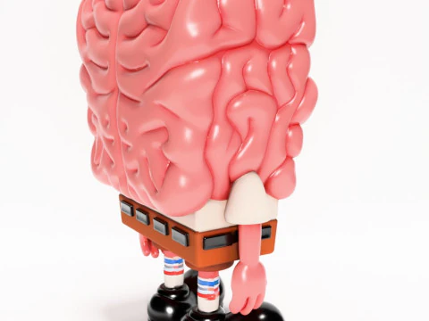 3D Printing SpongeBob SquarePants Slime Brain toy 3D Model