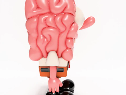 3D Printing SpongeBob SquarePants Slime Brain toy 3D Model
