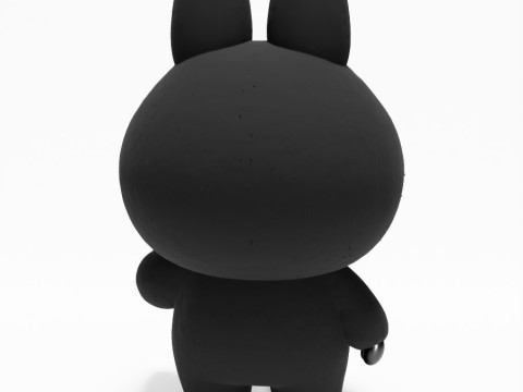 3D Printing Black Labubu The Monsters toy 3D 模型