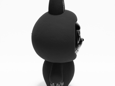 3D Printing Black Labubu The Monsters toy 3D 模型