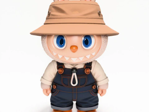 3D Printing Labubu Hat and Overalls The Monsters toy 3D Model