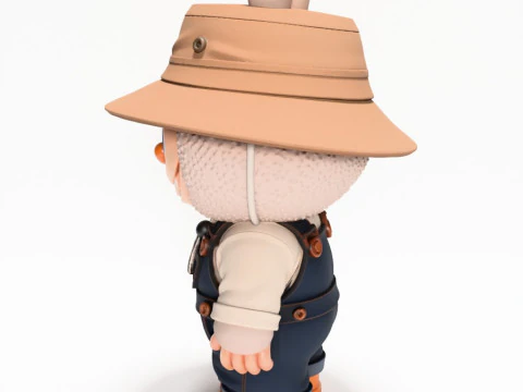 3D Printing Labubu Hat and Overalls The Monsters toy 3D Model