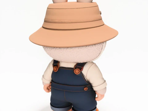 3D Printing Labubu Hat and Overalls The Monsters toy 3D Model