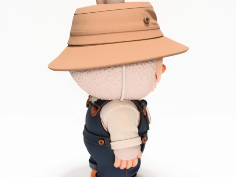 3D Printing Labubu Hat and Overalls The Monsters toy 3D Model