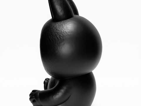 3D Printing Sit Black Labubu The Monsters toy 3D 模型