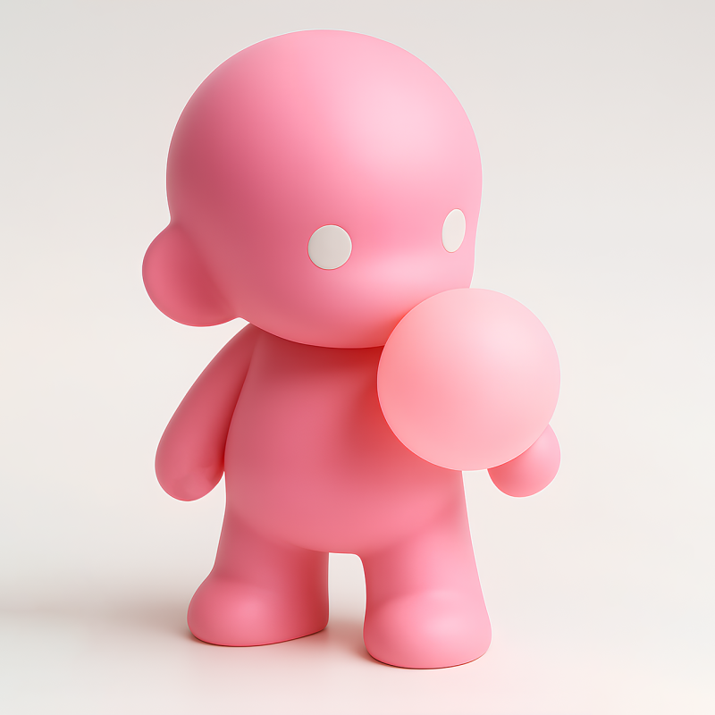 3D Printing Pink Bubble Gum Candy Cloud toy 3D Modell .c4d .max .obj .3ds .fbx .stl .blend 