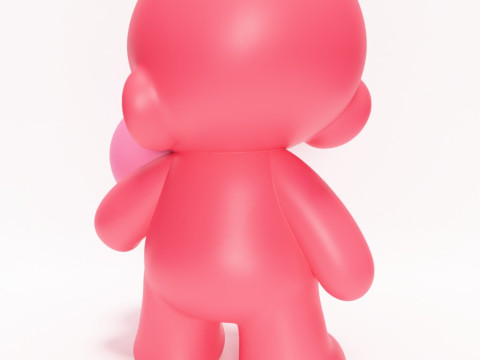 3D Printing Pink Bubble Gum Candy Cloud toy 3D Modell
