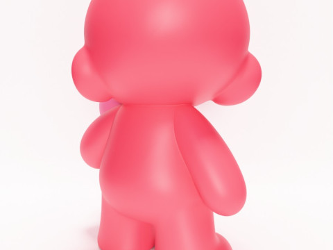 3D Printing Pink Bubble Gum Candy Cloud toy 3D Modell
