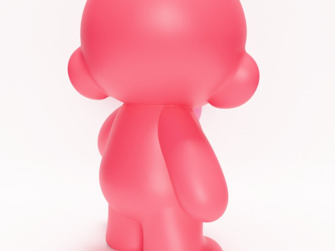 3D Printing Pink Bubble Gum Candy Cloud toy 3D Modell