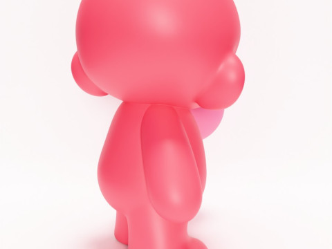 3D Printing Pink Bubble Gum Candy Cloud toy 3D Modell